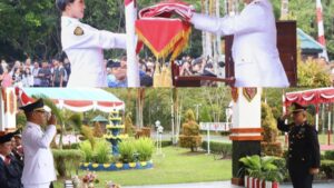 Wabup Firdaus Tegaskan Makna Kemerdekaan Saat Pimpin Upacara Penurunan Bendera
