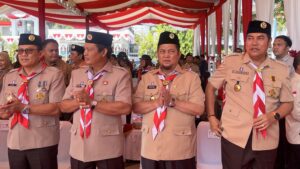Bupati Katingan Saiful Ikut Upacara Hari Pramuka ke-64 di Palangka Raya