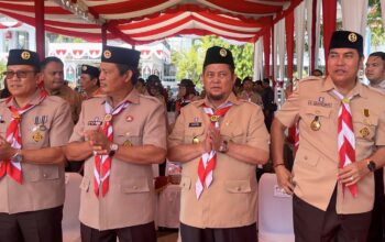 Bupati Katingan Saiful Ikut Upacara Hari Pramuka ke-64 di Palangka Raya