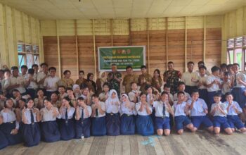 TNI Perkuat Karakter Pelajar Lewat Penyuluhan Wasbang di Tewang Sanggalang Garing