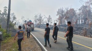 Gerak Cepat Tangani Karhutla, Polres Gunung Mas Bersama Tim Gabungan Padamkan Api di Tewah