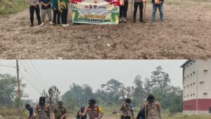 Polsek Sepang bersama Masyarakat Tanam Jagung di Lahan Desa Tumbang Empas