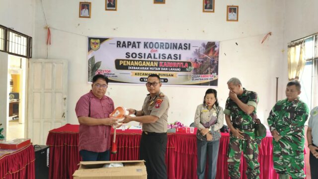 Polsek Rungan Terima Bantuan Dua Unit Alat Penanganan Karhutla dari PT ALS