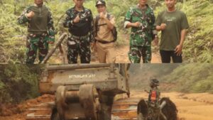 Jalan Dibuka, Air Bersih Disiapkan, Bakti TNI Sasar Wilayah Sanaman Mantikei