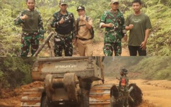 Jalan Dibuka, Air Bersih Disiapkan, Bakti TNI Sasar Wilayah Sanaman Mantikei