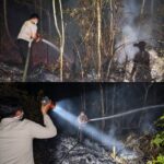 Karhutla di Desa Sarerangan Berhasil Dipadamkan, Polres Gunung Mas Lakukan Pendinginan